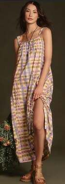 Daily Practice by Anthropologie Coming Up Plaid Midi Dress XXS P